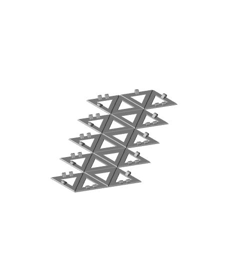 Wireframe Icosahedron // Folding Polyhedra 3d model
