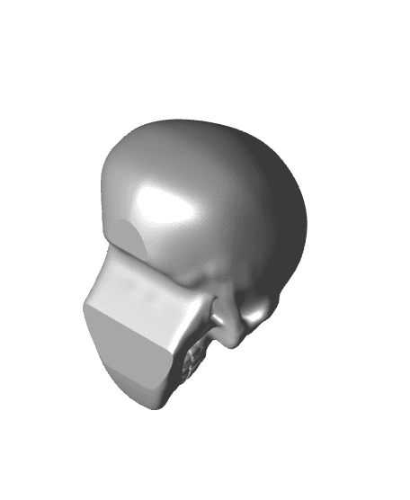 Skull with Knife 3d model