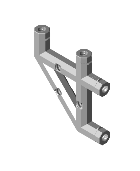 3x3 Bracket - Bolt-Locked Inserts 3d model