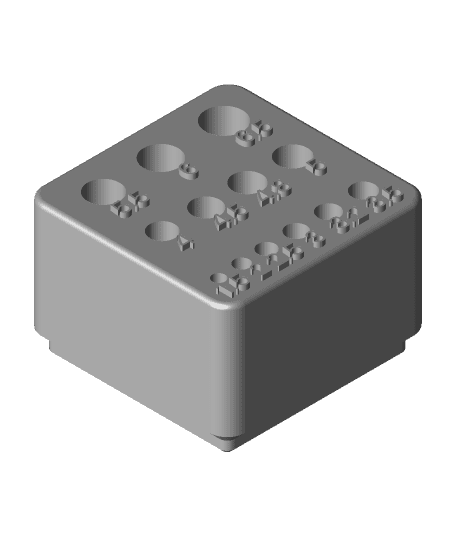 Gridfinity - Metric Drills 3d model