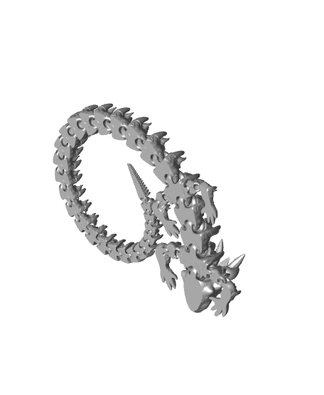 BendyBeast Articulated Dragon #Throwback 3d model