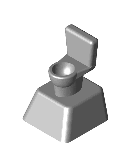 Toilet Keycap (Mechanical Keyboard) 3d model