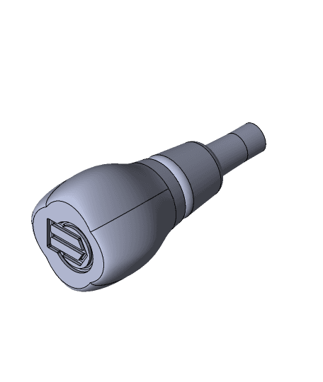  screwdriver - stubby print in place, spinning collar  3d model
