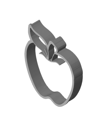 Apple Cookie Cutter, Biscuit Cutter 3d model