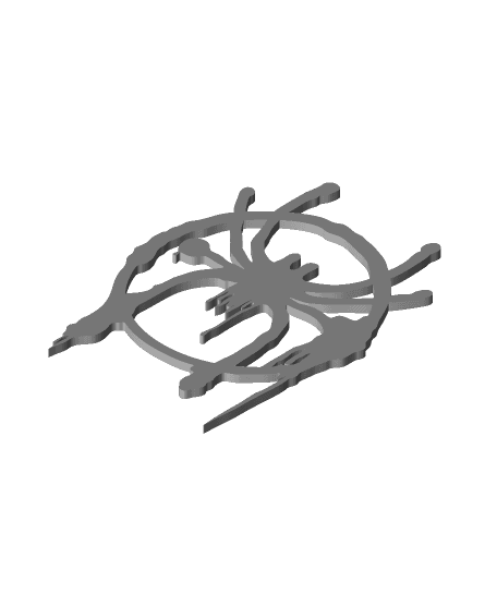 Spiderman coaster - Symbol of Miles Morales 3d model