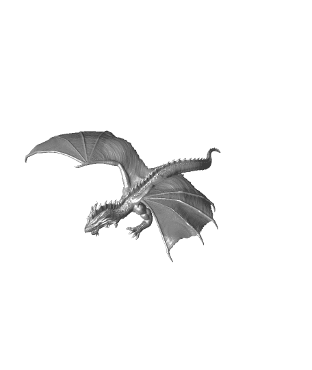 Red Dragon Young Flying 3d model