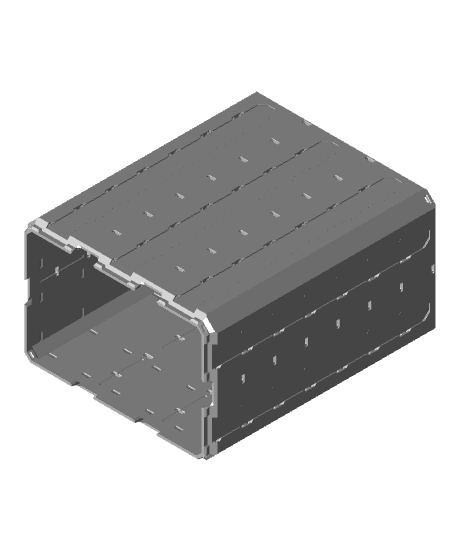 3x2x3·5 - Topped Multipoint Rail - Universal Click-In Multibin Shell Extension - Copy 3d model