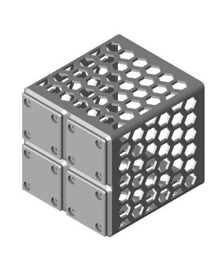 Gridfinity bin 2x2x12 hex (optional insert) 3d model