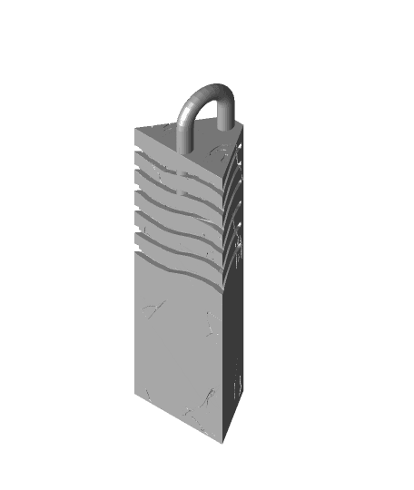 Small Wind Stone Pendant 3d model