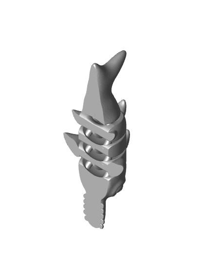 Cute Flexi Shark Sawfish (Toy, Keychain & Magnet) 3d model