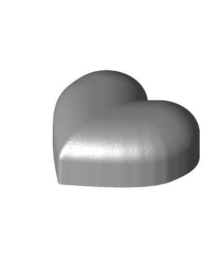 Half Heart Extruded 3d model