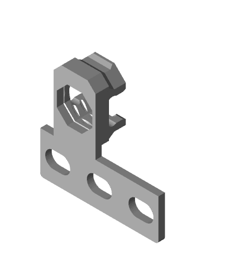 Double Sided Snap (Part A) - 1U Rackmount 3d model