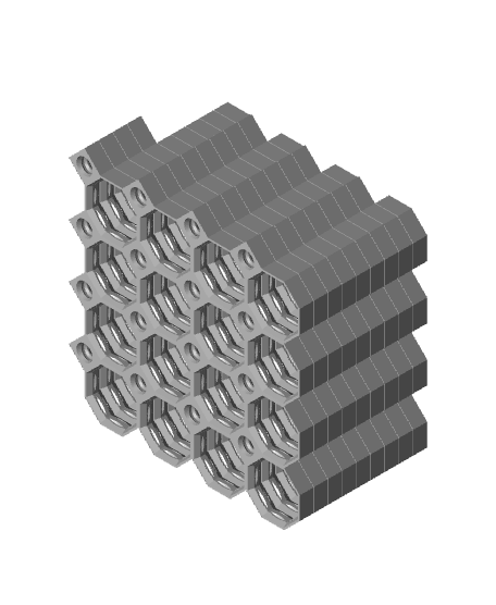 4x4 Tiles - 3x3 Board - Ironing Stack 3d model