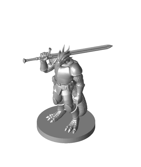 Bronze Half Dragon 3d model