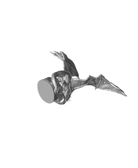 Shadow Dragon (Pre-Supported) 3d model