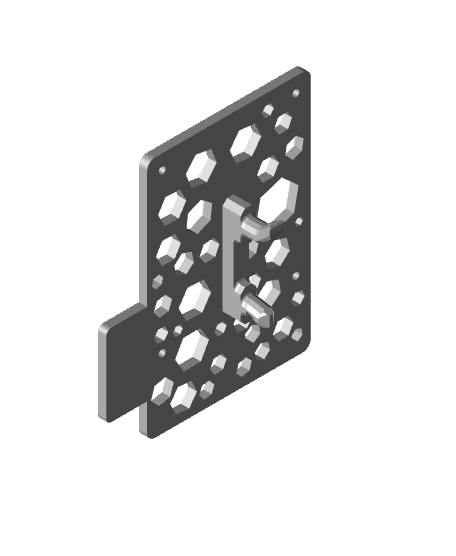 Raspberry Pi pegboard click mount 3d model