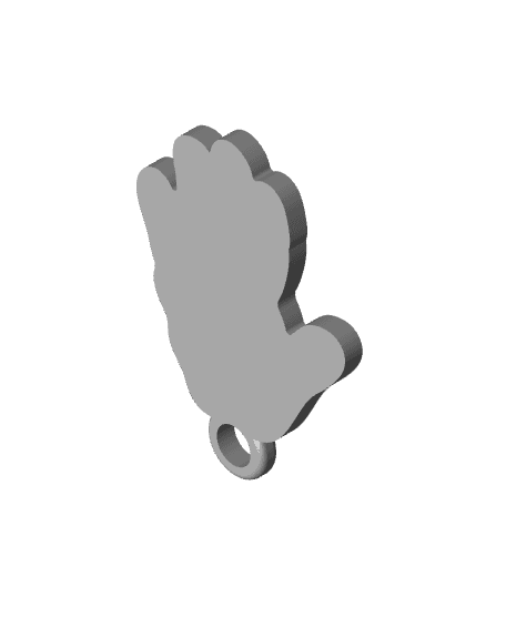 Solidarity Africa Hand Keychain 3d model