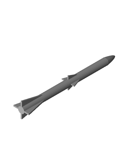 AIM-120 AMRAAM Air-Air Missile 3d model