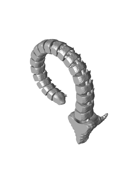 Articulated Dragon Snake - Spikey Version 3d model