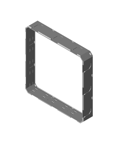 3x3x0·5 - Topped Multipoint Rail - Pop-In Bin Extension 3d model