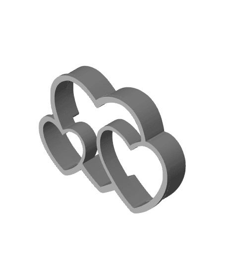 Heart Cookie Cutter, Biscuit Cutter 3d model