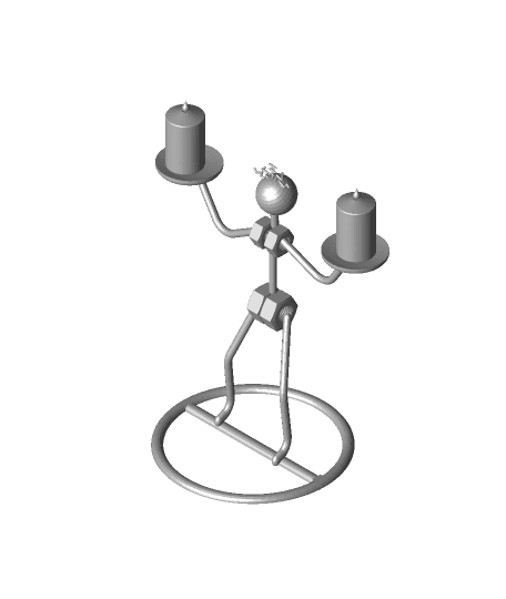 Metal Art Candle Holder 05.stl 3d model