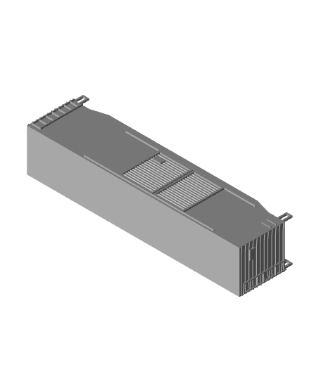 Z scale 50' double-door boxcar 3d model