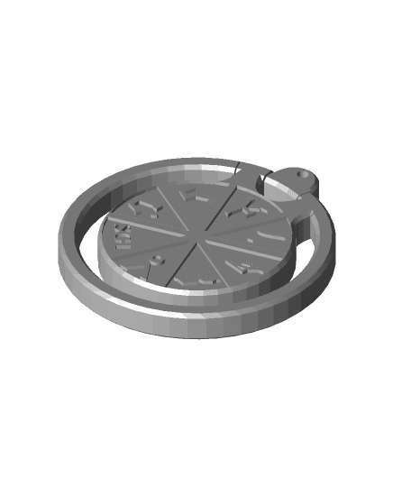 Stargate Home Address Swinging key ring 3d model