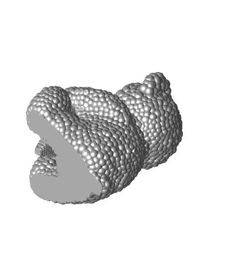 Bubble bear with a knitted heart 3d model