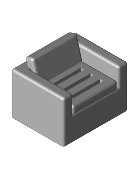 SD Card Organizer Mini Armchair + Ottoman 3d model