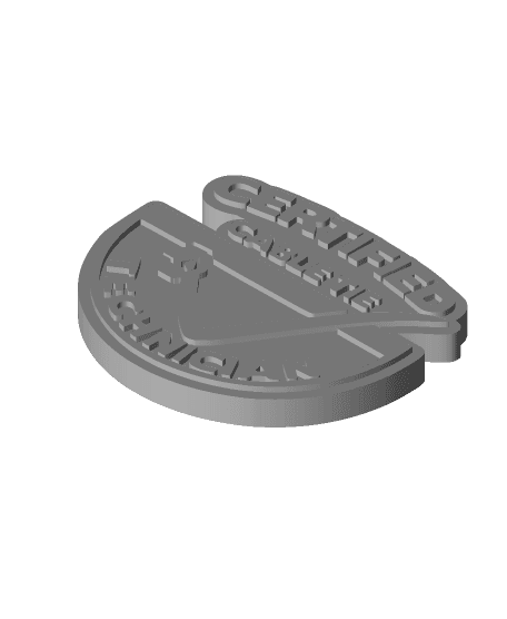 Certified Cable Tie Technician Keychain 3d model