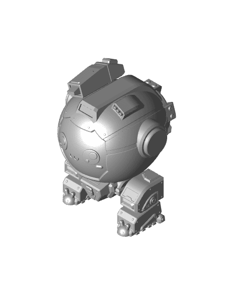 Adorable UWU Strike Force 'Slippy' Mech Miniature - Royalty-Free Tabletop Wargame Mini 3d model