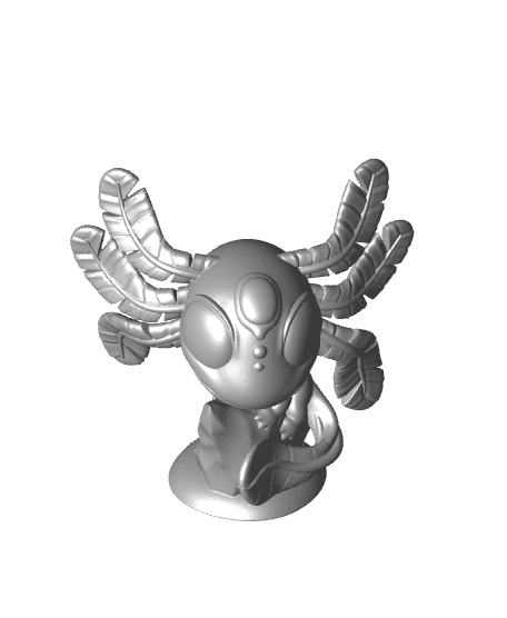 Axolotl - With Free Dragon Warhammer - 5e DnD Inspired for RPG and Wargamers 3d model