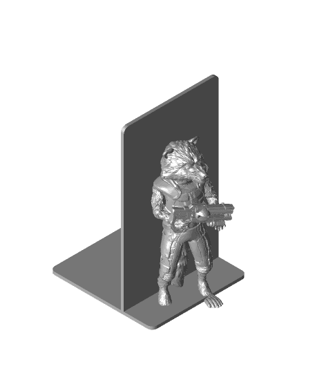 Rocket and Baby Groot Bookends 3d model