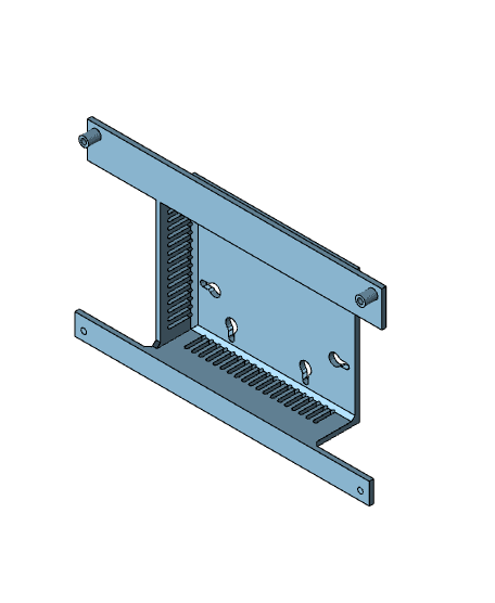 Bracket Mount for Elecrow 7 Inch screen and Raspberry Pi 4B with PoE 3d model