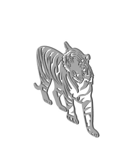 realistic tiger wall art jungle cat wall decor tiger decoration 3d model