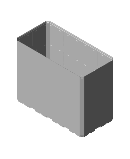 4x2x3 - Simple Walls - Multibin Shell 3d model