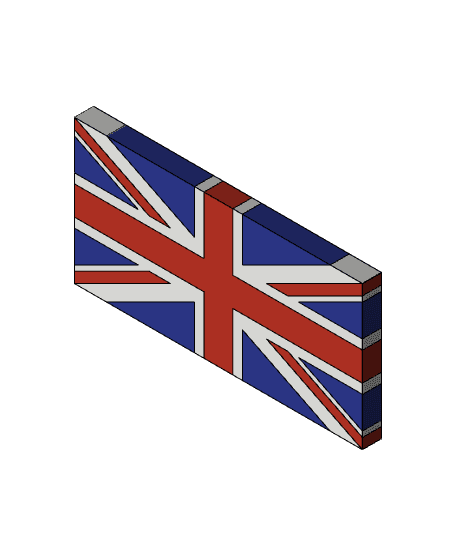 Union Jack Flag 3D Print | Fusion | Pistacchio Graphic 3d model
