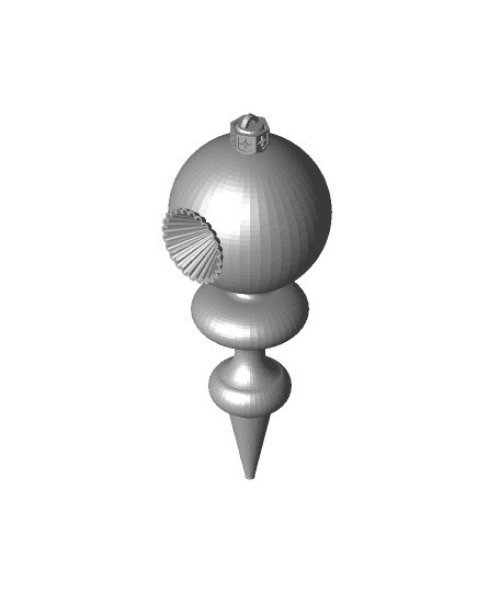 Recessed Spindle Ornament 3d model