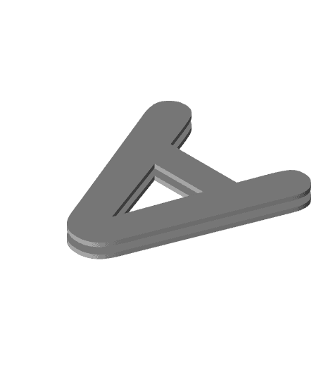 Letter A multicolor keychain 3d model