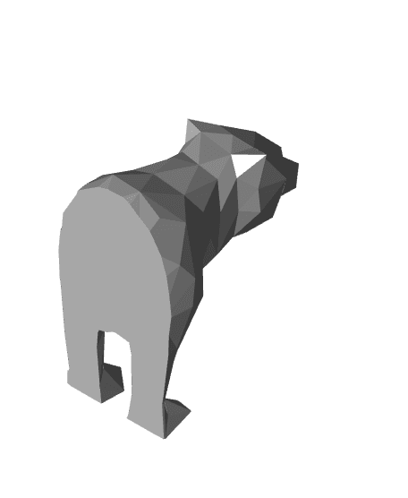 Low Poly Bear Fridge Magnet 3d model