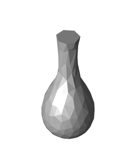 low poly flask 3d model