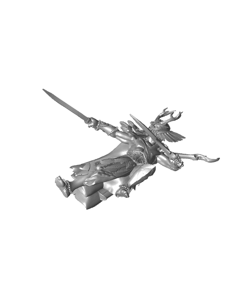 Chieftain - With Free Dragon Warhammer - 5e DnD Inspired for RPG and Wargamers 3d model