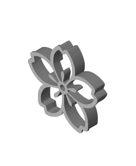 Flower Cookie Cutter, Biscuit Cutter 3d model