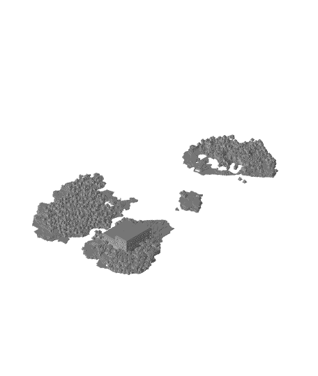 Minecraft Mansion Island IV 3d model