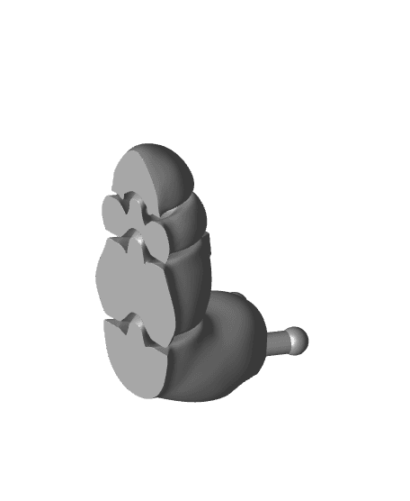 Halloween Flexi Skull Snail 3d model