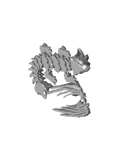 Baby Crystal Wolf Dragon 3d model