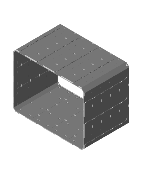 4x3x2·5 - Topped Multipoint Rail - Pop-In Multibin Shell Extension - Copy 3d model