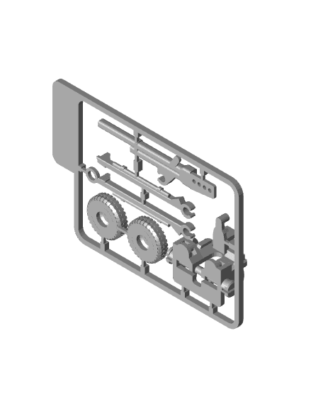 37mm Gun M3 for the Jeep Kit Card 3d model