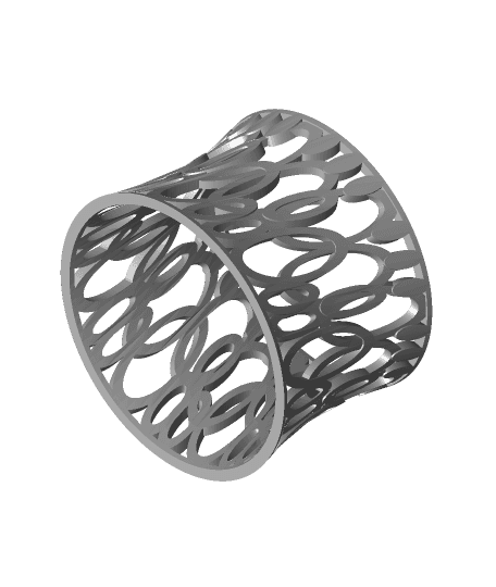 Circles Bracelet 1 Easy Print 3d model